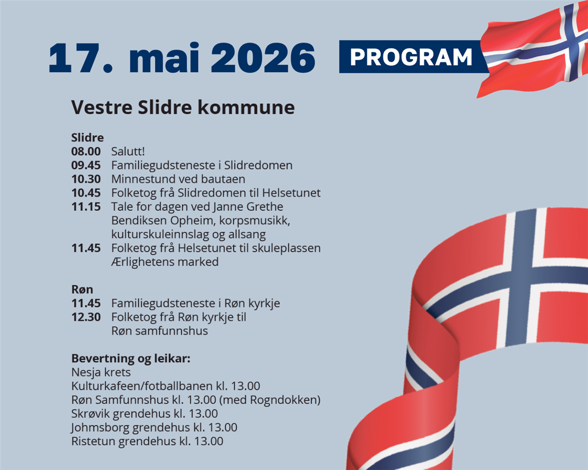 Program 17. mai - Klikk for stort bilete
